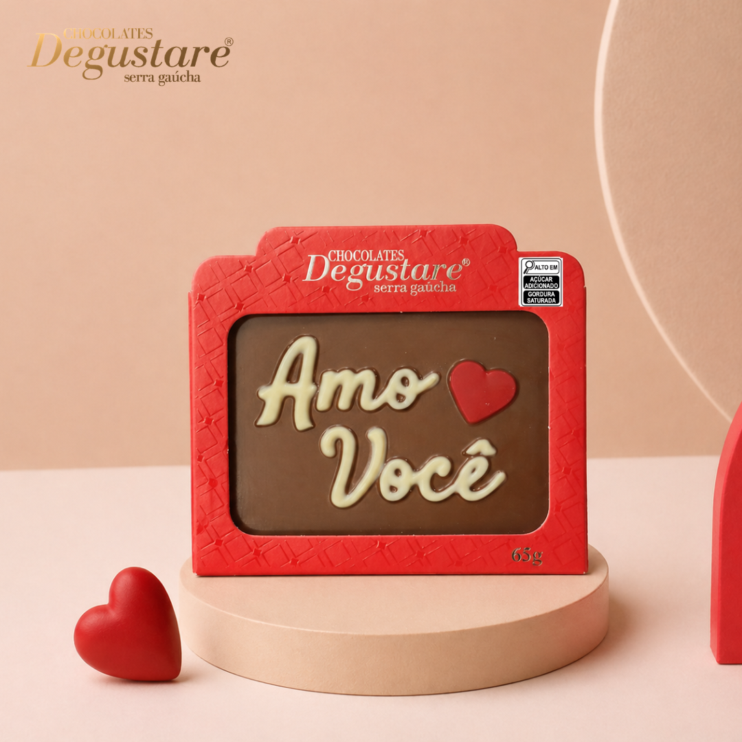 Barra Chocolate ao Leite Amo Você